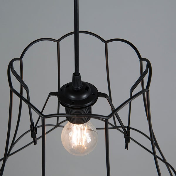Lampenschirm aus Metall schwarz 35/29 - Granny Frame