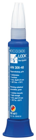 WEICONLOCK® AN 306-48 Fügeverbindung | hochfest, hochtemperaturbeständig, mit Trinkwasserzulassung | 50 ml | grün