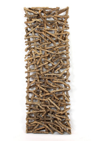 FRANK FLECHTWAREN | Holzdeko Rustikal, RATTAN, RATTAN, ca. 40 x 108 cm