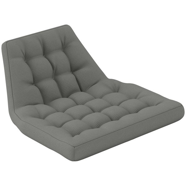 Outsunny Sitzkissen, 120x100 cm Stuhlkissen mit Rückenlehne, 8cm dick Polsterauflage, wasserabweisend Sitzpolster für Schaukelstühle und Hängekörbe, Grau