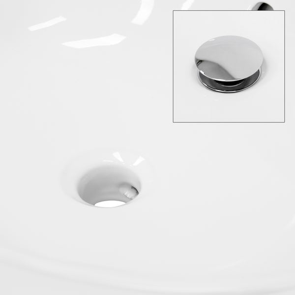 ECD Germany Waschbecken Waschtisch 590x390x200 mm Keramik Oval Weiß inkl. Ablaufgarnitur für Waschbecken mit Überlauf Aufsatzbecken Aufsatzwaschbecken Aufsatzwaschtisch Waschschale Spülbecken Becken