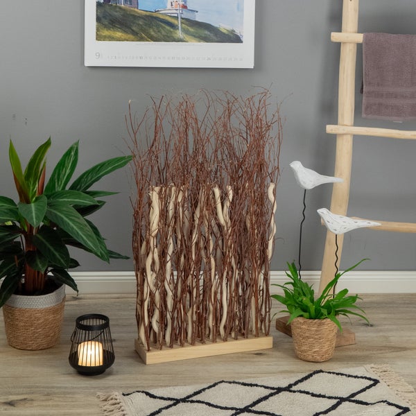 Raumteiler TWIGS 78x40 cm, Weidenholz-Zweige braun-beige
