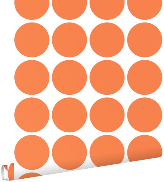 ESTAhome Tapete große Kugeln Orange - 50 x 900 cm - 131558