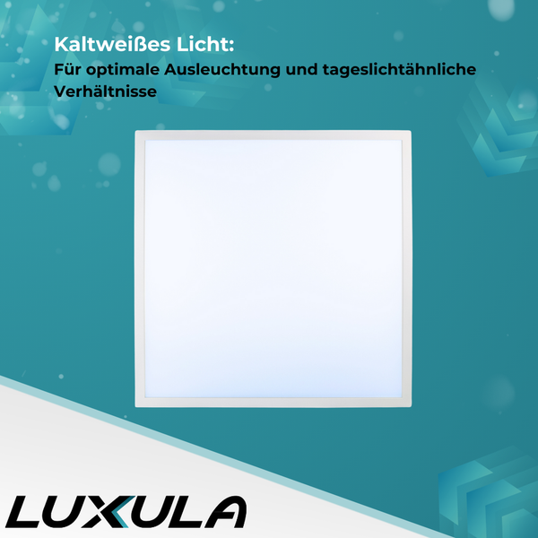 Luxula LED-Panel für optimale Ausleuchtung mit kaltweissem Licht