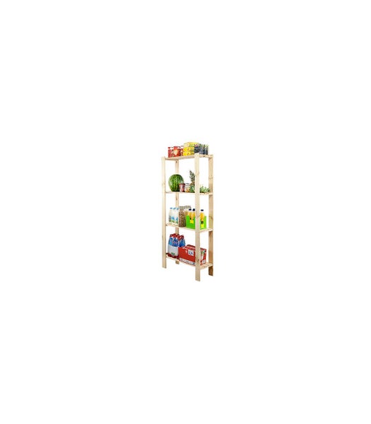 PROREGAL Holzregal Woodland HxBxT 166,4 x 80 x 30 cm Fachlast 120 kg 4 Fachboden Kiefernholz Natur