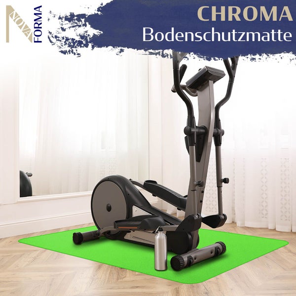 Bodenschutzmatte PE CHROMA - Grün - 90x120 cm - Hartboden - Bunte Schutzmatte als Unterlage für Bürostuhl