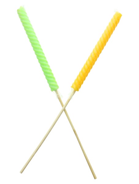 FRANK FLECHTWAREN | Kerze Fackel, 4er Set, WACHS, HOLZ, H: 50 cm