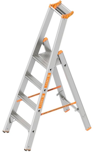 Aluminium Stufenleiter von Layher mit drei Stufen