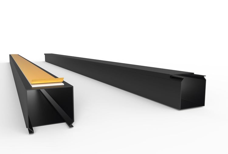 CILSON WDK4040SS Art.-Nr. 6700300.1.2 Kabelkanal Selbstklebend 40x40mm 2m, Schwarz - 2 Stück 1 m / 1000 mm, Stabile Kabelverlegung, Einfache Montage