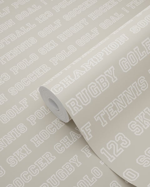 Tapetenrolle mit Sportarten-Muster