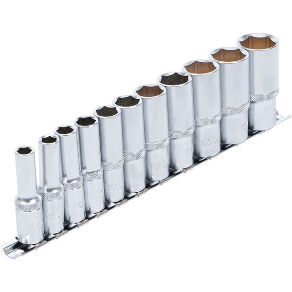 BGS Steckschlüssel-Einsatz-Satz Sechskant tief Antrieb Innenvierkant 10 mm (3/8) Zollgrößen 11tlg. - 2756