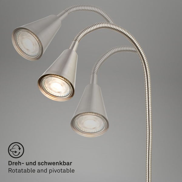 Leselampe LED Bettlampe Wandlampe Schwenkbar 2x USB Port Kabelschalter GU10