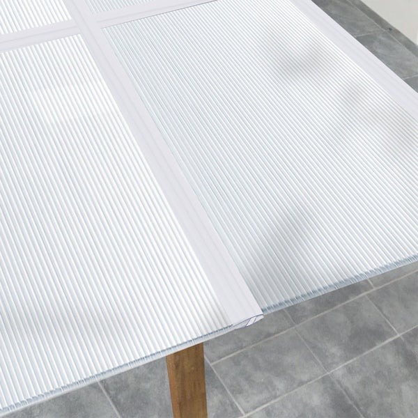 FLOORDIREKT Verbinder für Doppelstegplatten - H-Profil - 121 cm Länge - 6 mm Stärke