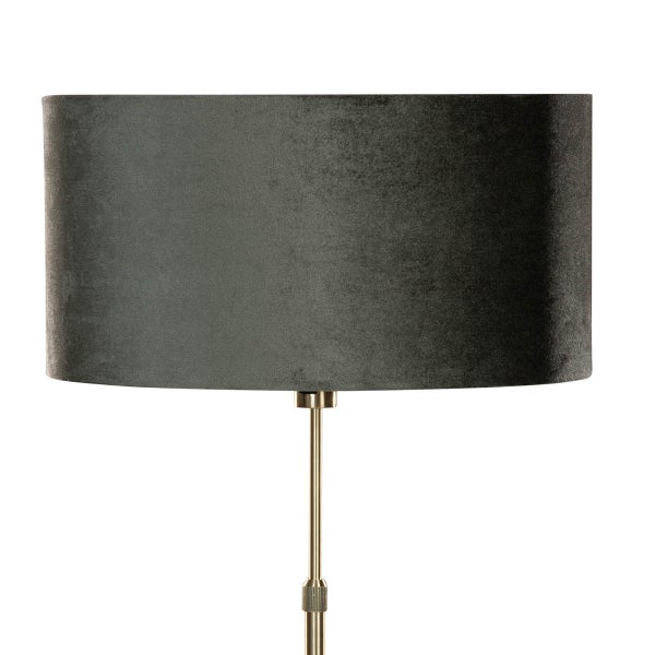 Stehleuchte Gold mit ovalem Samtschirm Grün 50cm - Parte