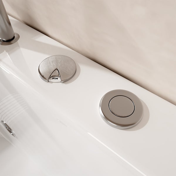 Home Deluxe - Whirlpool Badewanne - NOOR - weiß mit Handbrause und Massage - ca. 173 x 80 x 84 cm I Indoor Badewanne, Spa, 2 Personen