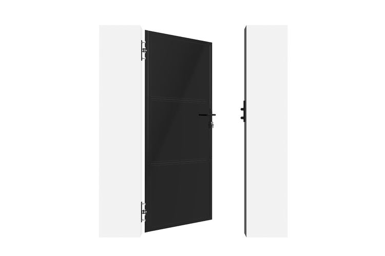 Stahltor 1m NALI H.200cm Mattschwarz