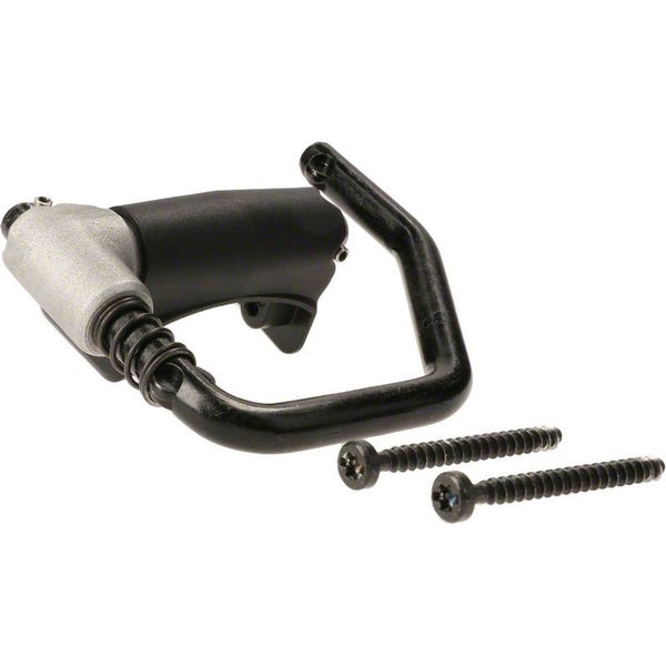 Verpackung für Bosch Zubehör-Set der Handkreissäge GKS 18 Volt-57-2 mit Aufhängehaken, Schrauben und Bosch Logo.