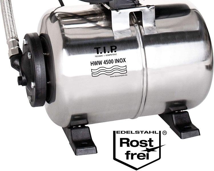 T.I.P. Hauswasserwerk HWW 4500 INOX mit Edelstahl Rostfrei Siegel