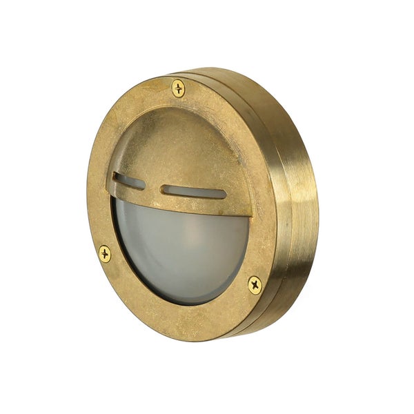 Runde Wandleuchte aus Metall mit Schrauben