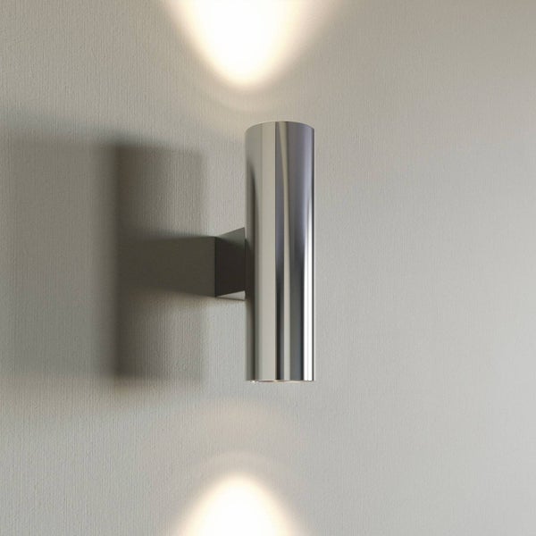 Euluna Wandleuchte, Wandlampe Innen Marion (Modern) in Chrom aus Metall (2 flammig GU10) - Wandstrahler Wandbeleuchtung Schlafzimmer / Wohnzimmer Wohnzimmerleuchte