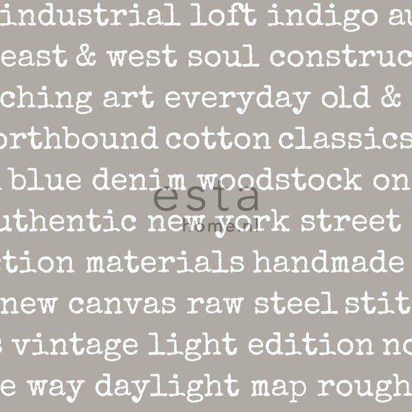 Textildesign mit verschiedenen Schriftzügen