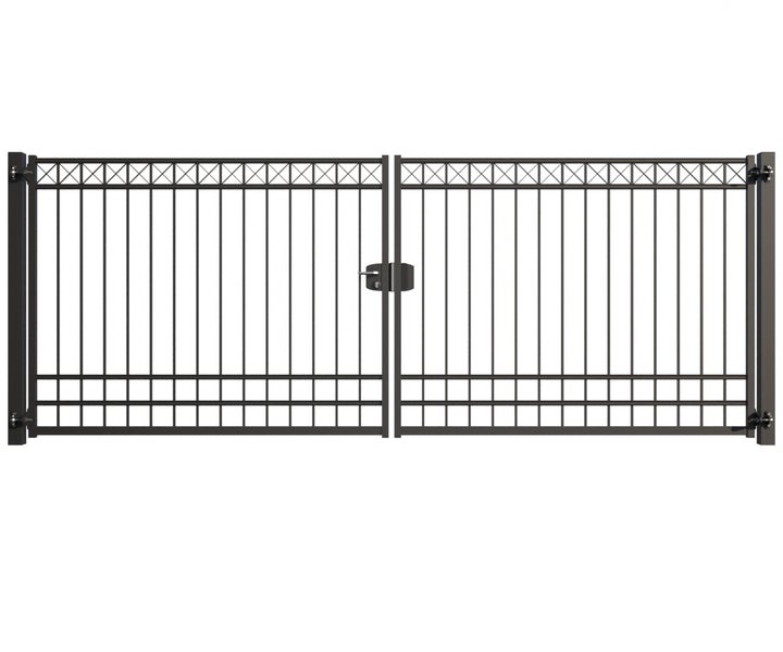 Doppeltor aus Metall für den Garten