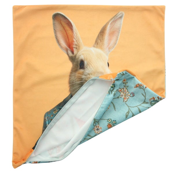 FRANK FLECHTWAREN|Kissenhülle Mr. Rabbit, 45 x 45 cm, POLYESTER