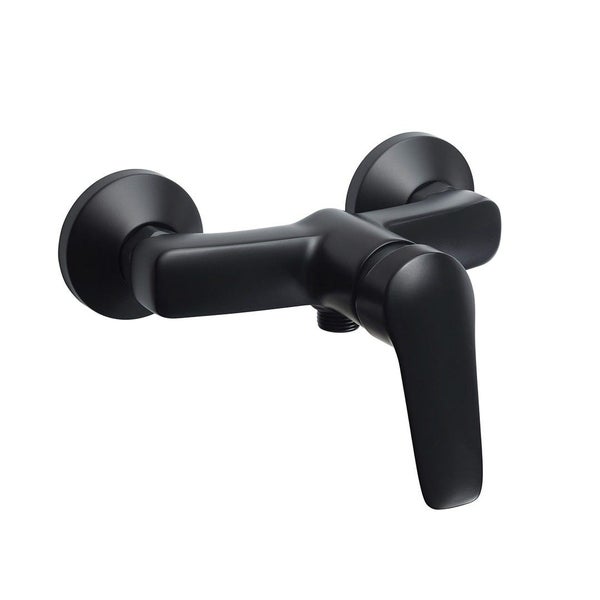 Schwarze Einhebelmischbatterie für die Wandmontage