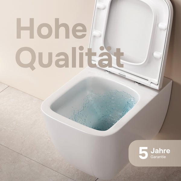 Wandhänge WC mit Spülfunktion und fünf Jahren Garantie