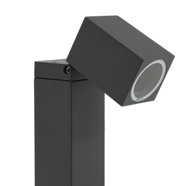 Lindby Außenleuchte Othil (spritzwassergeschützt (Modern) in Alu aus Aluminium (1 flammig, GU10) - Wegeleuchte Pollerleuchte Wegelampe Sockelleuchte