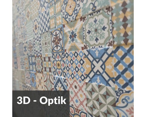 Wandfliesen mit 3D Optik und Mustermix