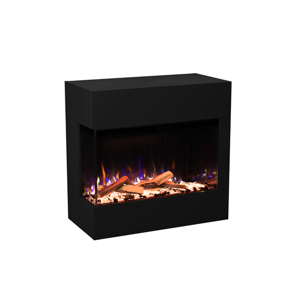 Glow Fire Elektrokamin 'Portia Mini Linksoffen | LED Standkamin in schwarz mit Heizung (1500 W) | HxBxT: 90 x 86,7 x 45 cmcm