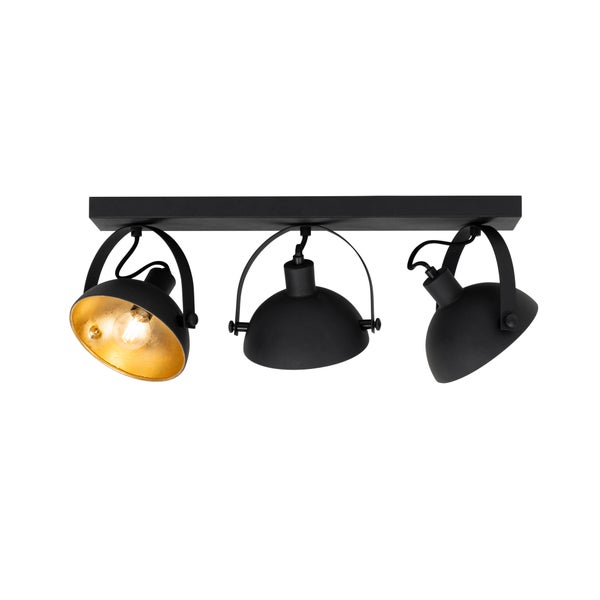 Deckenleuchte mit drei Strahlern aus Metall