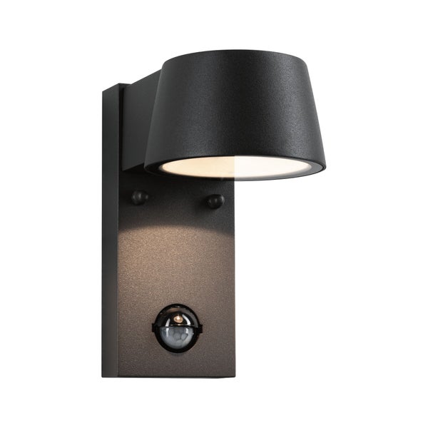 LED Außenwandleuchte Capea Dämmerungsgesteuerter Bewegungsmelder (IR) IP44 96x153mm 3000K 6W 500lm 230V 98° Anthrazit Aluminium