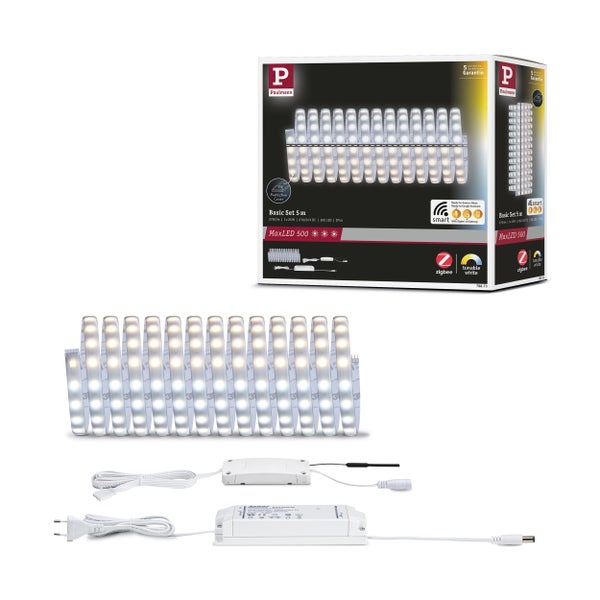 Paulmann drahtloses MaxLED Touch-Sensor-Set mit rundem Sensor, Anschlusskabel und Adapter, 5 Jahre Garantie, maximal 144 Watt, 24 Volt.