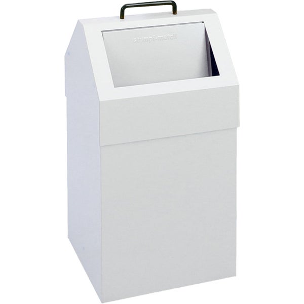 Abfallbehälter aus Metall mit Griff