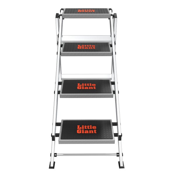 Little Giant Stehleiter mit vier breiten Trittstufen aus Aluminium