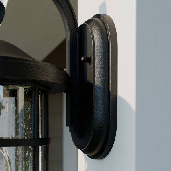 Lindby Wandleuchte außen (Laterne) Ankea (Retro, Vintage Antik) in Schwarz (1 flammig E27) - Außenwandleuchten Wandlampe Led Außenlampe Outdoor für Außenwand/Hauswand