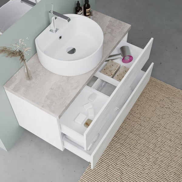 Möbelset für das Badezimmer 100cm  x 46 cm, 4-teilig | Elba