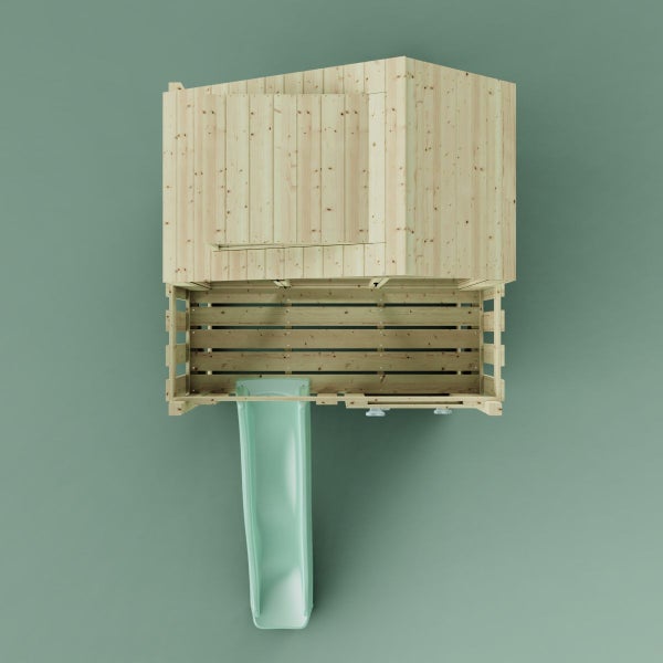 Spielturm mit Rutsche aus Holz