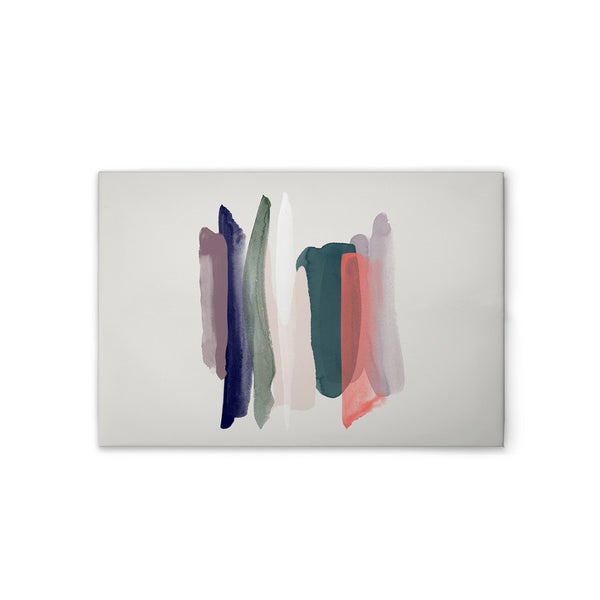 Abstrakte Malerei auf Leinwand mit vertikalen Pinselstrichen