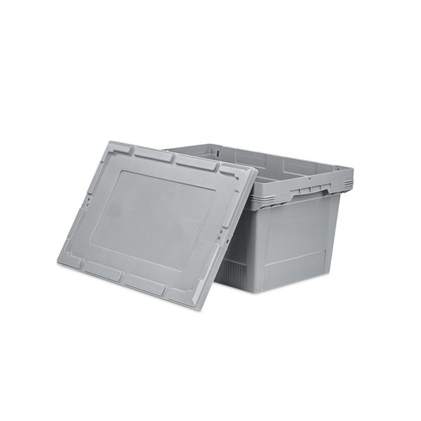 PROREGAL Auflagedeckel für Conical Mehrweg-Stapelbehälter Grau BxT 40 x 60 cm Lagerbox Eurobox Transportbox