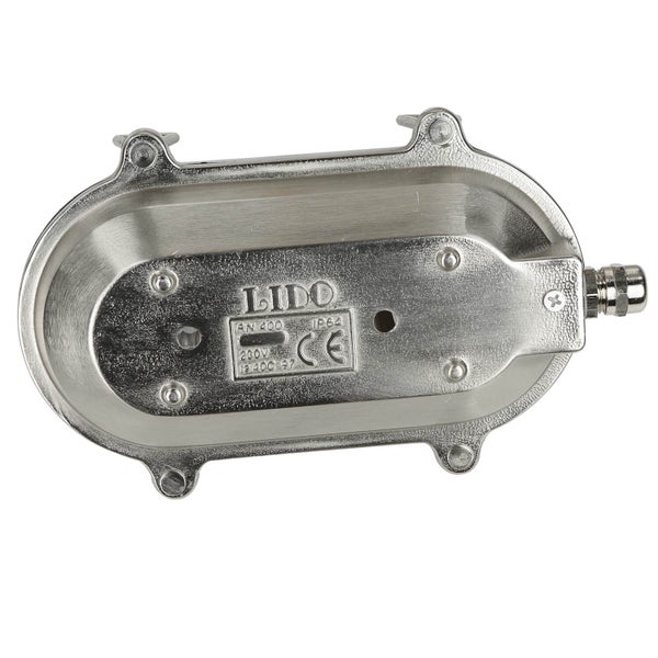 Edelstahlleuchte zur Wand- oder Deckenmontage