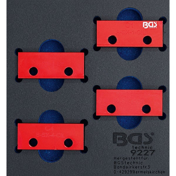 Motor-Einstellwerkzeug-Set von BGS technic in einer Schaumstoffeinlage.
