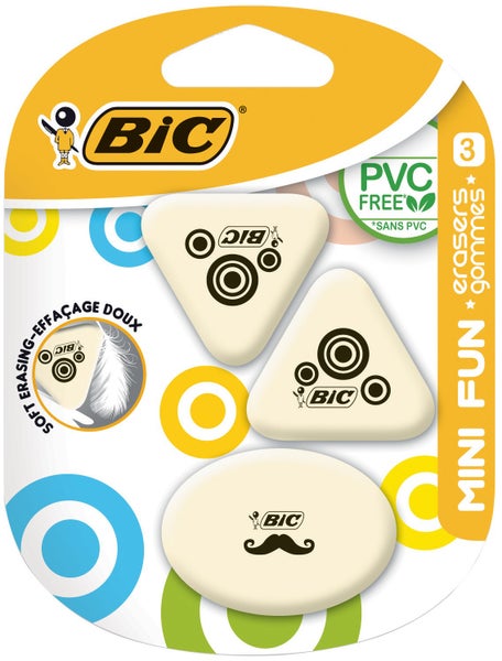 BIC Radiergummi MINI FUN 3er Set