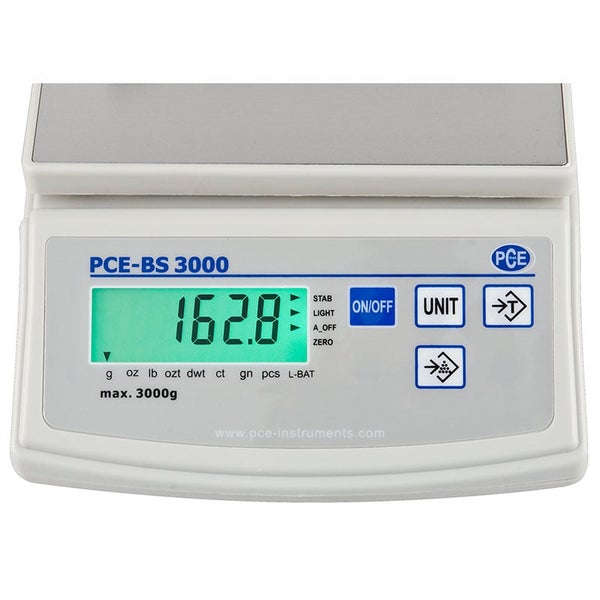 PCE Instruments PCE-BS 3000 hochgenaue kalibrierfähige Präzisionswaage