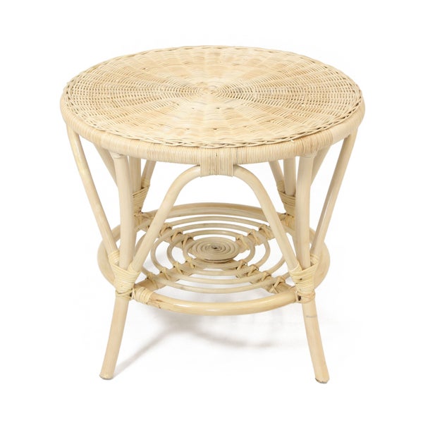 FRANK FLECHTWAREN | Rattantisch Bright, Ø 62 x 52 cm, nur für den Innenbereich geeignet, RATTAN