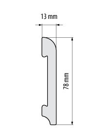 1 Stück / 2 Meter Sockelleisten Fußleisten Bodenleiste - weiß - hartes Material - Dekor - Wand - Boden - Decke (DP4)
