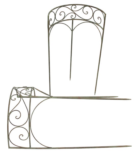 FRANK FLECHTWAREN | Pflanzenstütze Antik, 2er Set, METALL, 35 x 18 x65 cm, 45 x 22 x 76 cm
