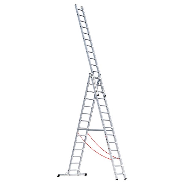 Aluminium Mehrzweckleiter in A-Form mit ausziehbarer Leiter